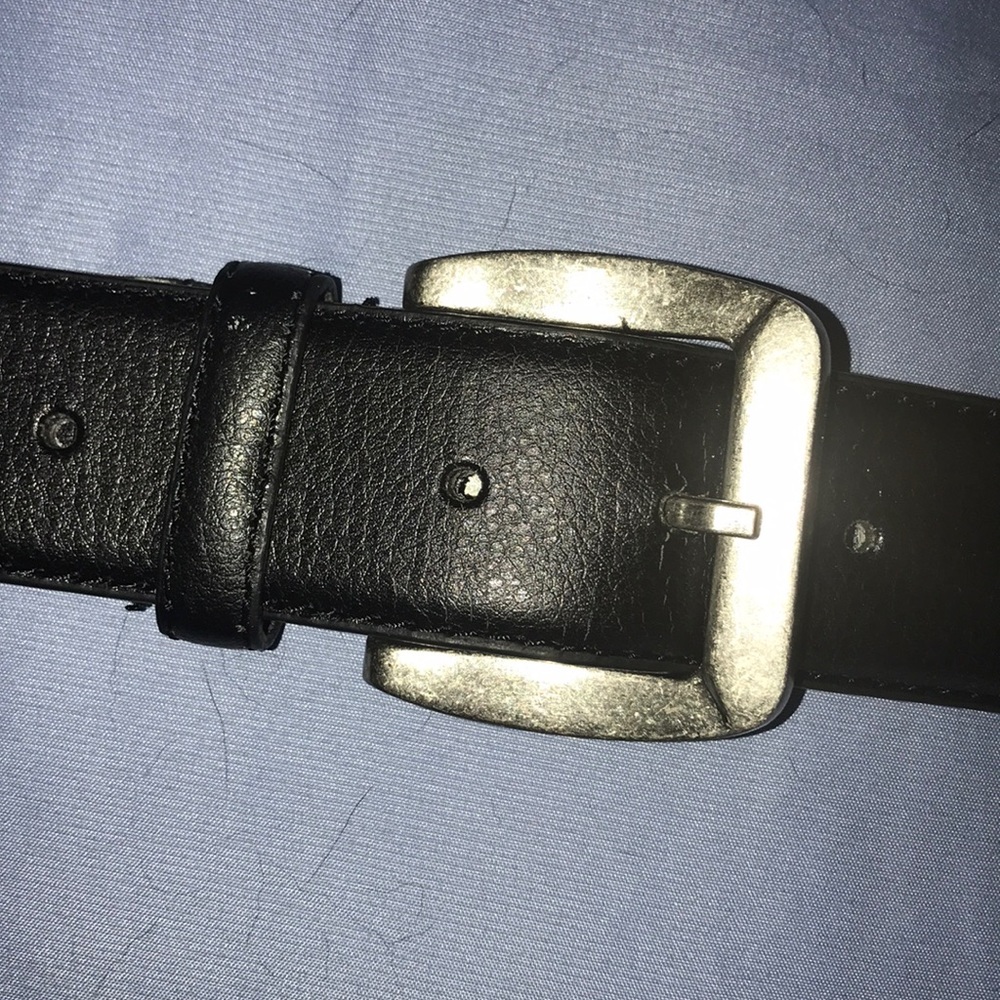 Men’s Black Belt with Silver Buckle